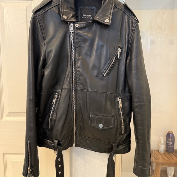Men's Black Leather Jacket - Picture 3 of 13